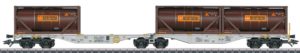 Märklin 474802 6-achsiger Container-Doppeltragwagen Bertschi AG